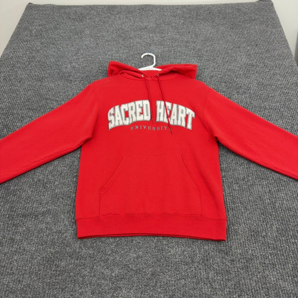 Sacred Heart University Champion Hoodie Unisex XS Red Cotton Blend Collegiate